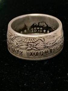 lot 11 image: Morgan Dollar Hand Made Ring Size 12
