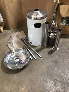 lot 14 image: Hampton Bay 48000 BTU Stainless Steel Patio Heater open box see pictures