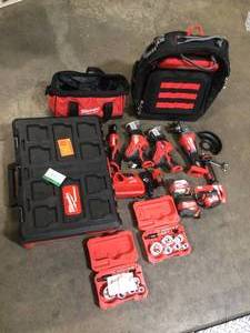 lot 40 image: Lot of assorted Milwaukee Tools and accesories various conditions open box see pictures