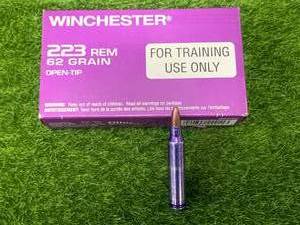 lot 17 image: RARE 20 Rounds .223 Open Tip Purple Ammo Ammunition