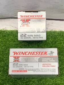 lot 25 image: 100 Rounds .22 Win Mag Ammo Ammunition