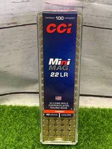 lot 53 image: 100 Rounds .22 Mini Mag Ammo Ammunition