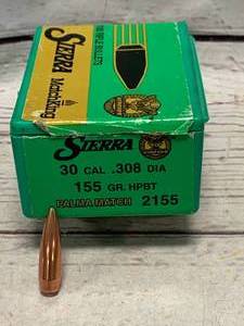 lot 87 image: 90ea Sierra Matchking 30cal .308 Bullets