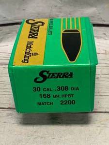 lot 88 image: 100ea Sierra Matchking 30cal .308 Bullets