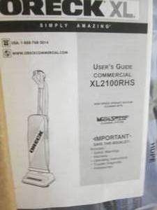 lot 11 image: oreck xl top fill vertical vacum ...