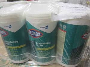 lot 15 image: pack of 6 clorox disinfecting wipes...