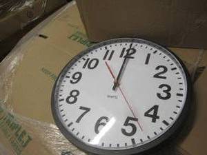 lot 20 image: box of tablets of paper , clock ,do...