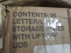 lot 21 image: case of letterlegal storage boxes ...