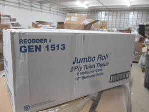 lot 33 image: 1 case of jumbo rolls 2-ply toilet ...