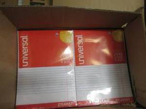 lot 58 image: case of ruled pads 72 pads ...