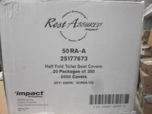 lot 59 image: case of  12 fold toilet seat cover...