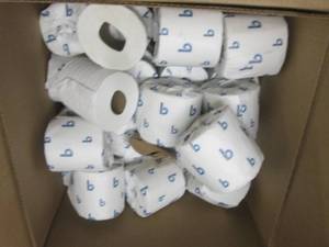 lot 72 image: big box of toilet paper...
