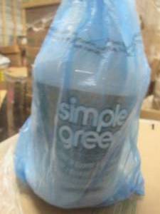 lot 93 image: box of cleaners some may be leaking...