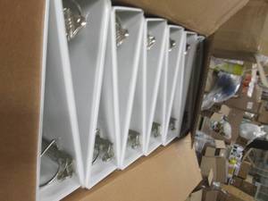 lot 107 image: 12 white 3-ring binders ...