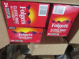 lot 120 image: 3-24 packs of folgers classic roast...