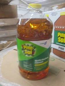lot 128 image: 3-1 gallon jugs of pine-sol ...