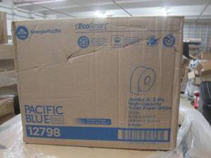 lot 166 image: pacific blue jumbo jr. 2-ply toilet...