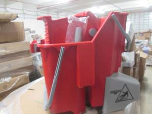 lot 177 image: red mop bucket ...