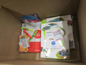 lot 198 image: box of paper , folders and other mi...