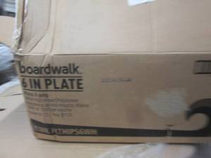 lot 273 image: case of boardwalk 6 in plates ...
