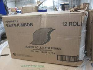 lot 288 image: case of jumbo rolls of bath tissue ...
