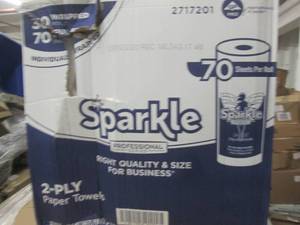 lot 290 image: 1 case of sparkle 2-ply paper towel...