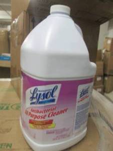 lot 340 image: 4-1 gallon jugs of lysol antibacter...