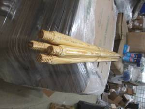 lot 341 image: 4 wooden broom sticks ...