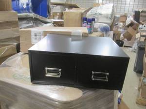 lot 346 image: double card file drawer 5x8...