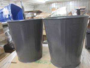 lot 354 image: 2 metal trash cans ...