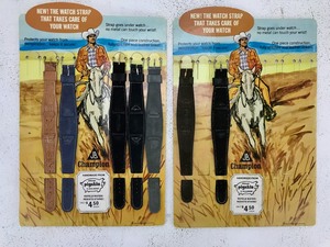 lot 44 image: Vintage - Champion - Pigskin Wrist Watch Straps  Display Stands