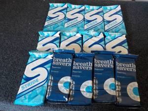 lot 92 image: Peppermint Breath savers and Stride...