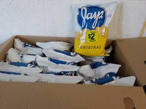 lot 99 image: Case of 12 - 5.5 oz Jays Original C...