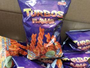 lot 213 image: Case of 64 - 2 oz Bags Turbos Flama...