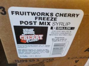 lot 265 image: 3 Gallon Fruitworks Cherry Freeze P...