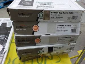 lot 293 image: Lot of Leftover Peel and Stick Tile...