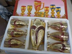 lot 295 image: ZG Best Quality 7 pc Pitcher and Gl...