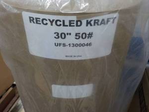 lot 335 image: Roll of Recycled Kraft 30 - 50 lbs...
