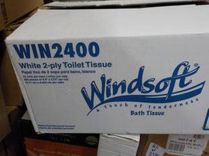 lot 341 image: Case of Windsoft 24 Rolls 2 ply Toi...