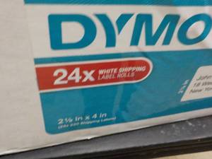 lot 344 image: Case of Dymo 2 18 x 4 Shipping La...