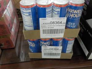 lot 383 image: 2 -12 pkg 11 oz Cans Maxwell House ...