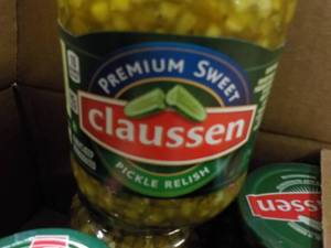 lot 386 image: Case of 12 Claussen 10 oz Jars Swee...