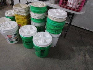 lot 400 image: Parts Containers, Baby Gate, Buckets