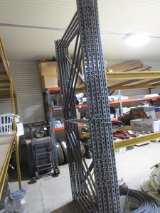 lot 26 image: Pallet Racking 8 Tall 48 Wide (2) 8 (1) 4 Sections (4) Extra Uprights (contents on rack not included)