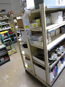 lot 536 image: Double Sided Gondola Shelving 10 Long 40 Wide 68 Tall (contents not included)