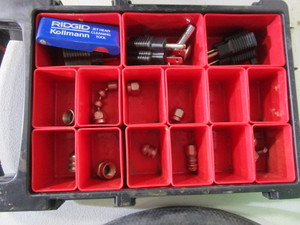lot 9 image: Pressure Hose Reel, Nozzles, Connectors