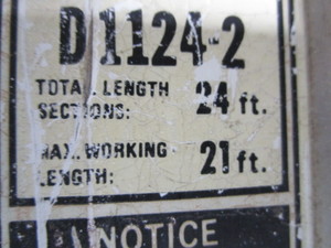 lot 189 image: Werner 24 Fiberglass Extension Ladder