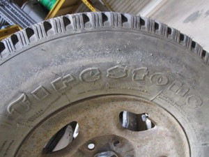 lot 238 image: Pickup Wheel wNew Firestone LT24575 R16 Tire