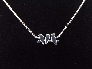 .925 Sterling Silver Birds on a Perch Necklace