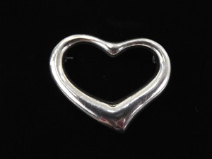 .925 Sterling Silver Heart Brooch
